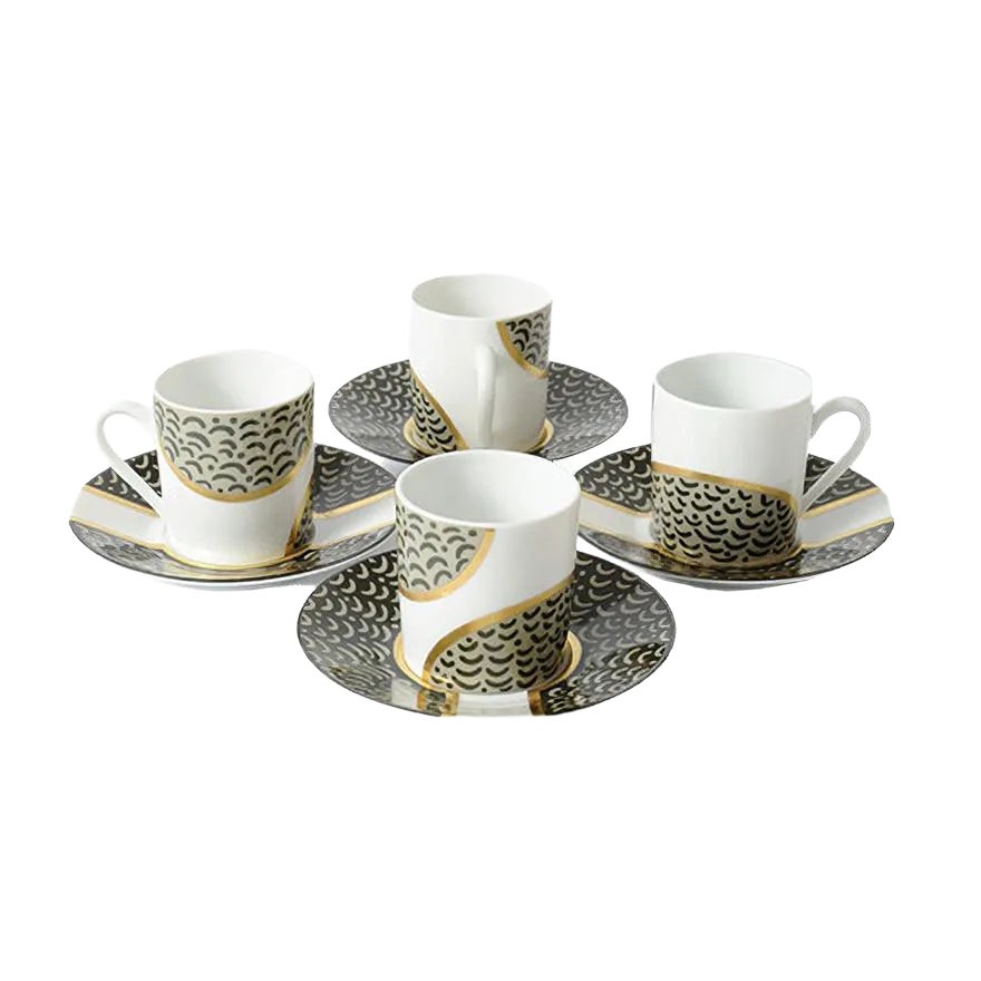 Limoges Porcelain Coffee Cups by Dana Roman for Artea, 1980s Chairish