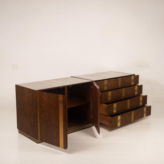 Overview Important and rare set composed of a cabinet and matching chest of drawers designed by Angelo Gaggioli, produced...
