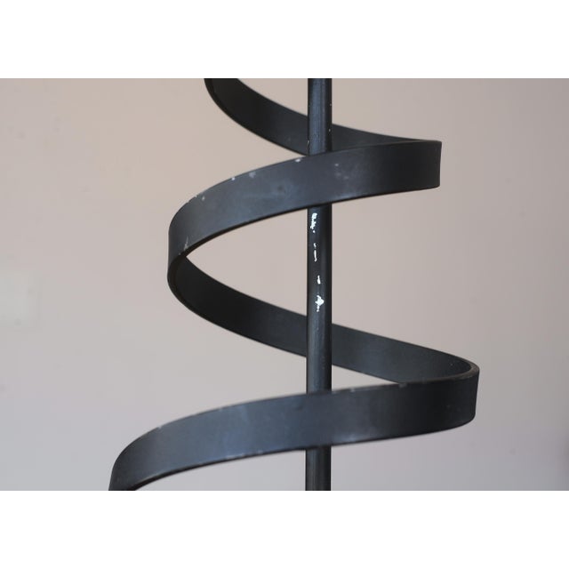1950s Space Age Black Metal Spiral Cone Table Lamp For Sale - Image 14 of 16