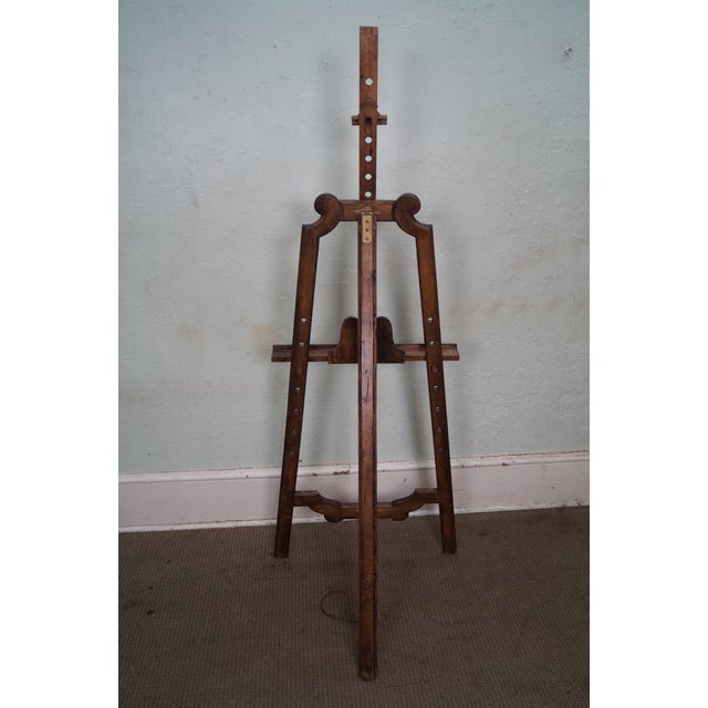 French Country Style Walnut Adjustable Painting Easel Chairish