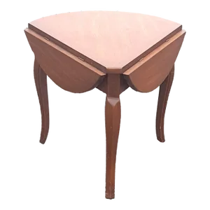 1960s Lane Furniture Vintage Triangular Drop Leaf Handkerchief Accent Table