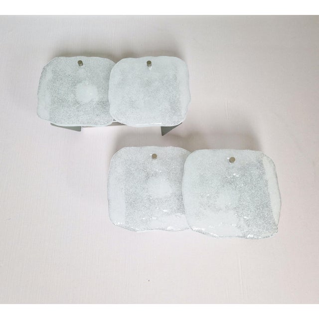 Mid-Century Modern Frosted Glass Wall Sconces from Kalmar Francken KG, 1970s, Set of 2 For Sale - Image 3 of 13