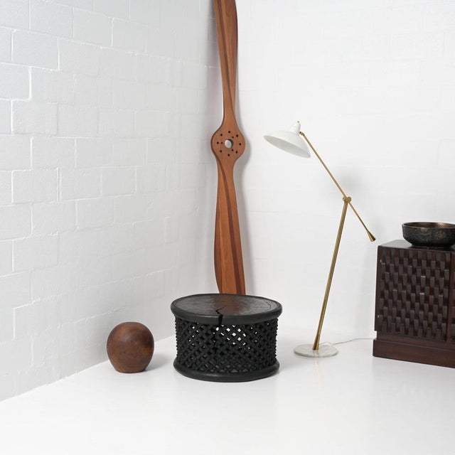 Vintage Wooden Stool, 1950s For Sale - Image 12 of 13