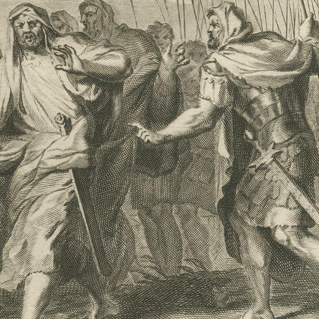 Pieter Mortier, Absalom Has Amnon Killed and Shimei Curses David, Pieter 1700, Engraving For Sale - Image 4 of 12