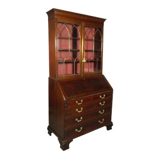 19th-C. English Bookcase Secretary For Sale