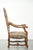 Antique Oak Armchair with Floral Upholstery For Sale - Image 3 of 14