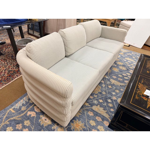 Mid Century Modern Milo Baughman for Thayer Coggin Channel-Tufted Three Seat Sofa For Sale In New York - Image 6 of 8