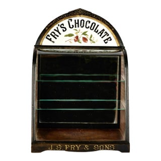 Late 19th Century Victorian-Era Fry's Chocolate Countertop Display Case For Sale