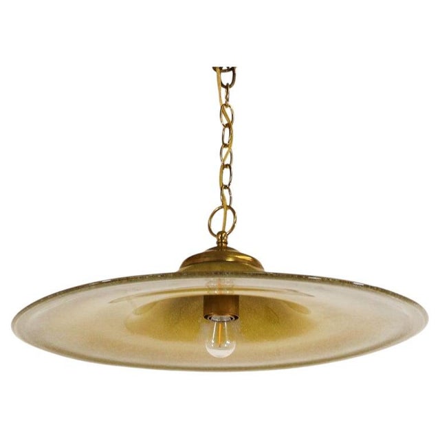 Ercole Barovier 1960s Mid-Century Modern Flared Calcedonio Murano Glass Pendant Light, 1960s For Sale - Image 4 of 16