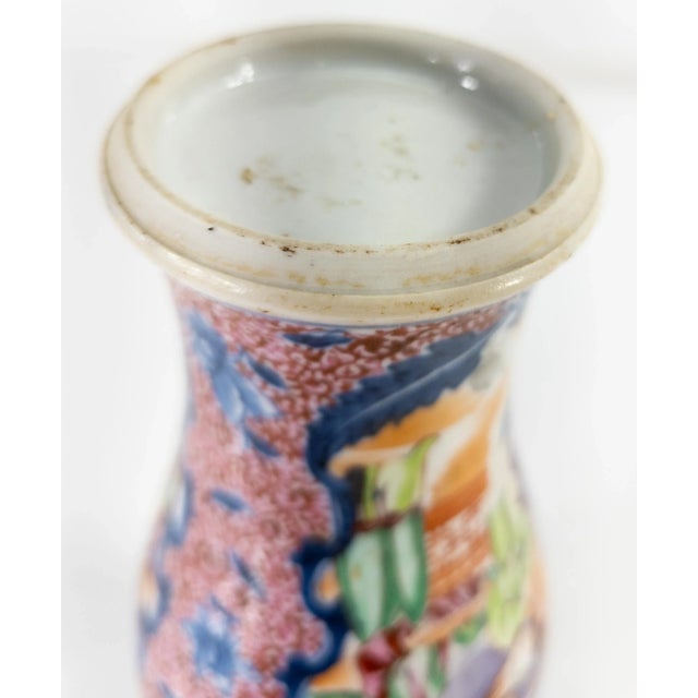 Chinese Export Rose Mandarin Palette Vase For Sale - Image 12 of 13