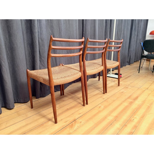 Model 78 Chairs by Neils O. Møller for JL Møllers Møbelfabrik, Denmark, 1960s, Set of 3 For Sale - Image 16 of 18