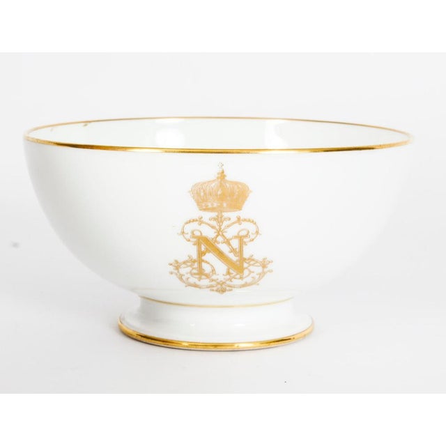 19th Century Emperor Napoleon III Sevres Porcelain Cup Saucer & Sugar Bowl, Set of 3 For Sale - Image 15 of 18