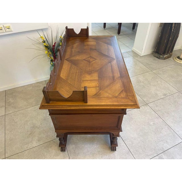 Wood Wilhelminian Brown Desk Secretary For Sale - Image 7 of 18