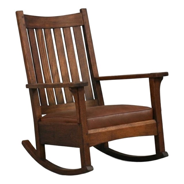 1910s L&jg Stickley Rocking Chair Mission Arts and Crafts For Sale