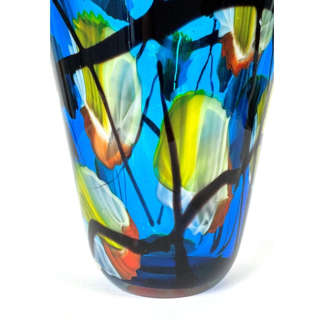 Glass Vintage Murano Glass Vase, Signed For Sale - Image 7 of 8