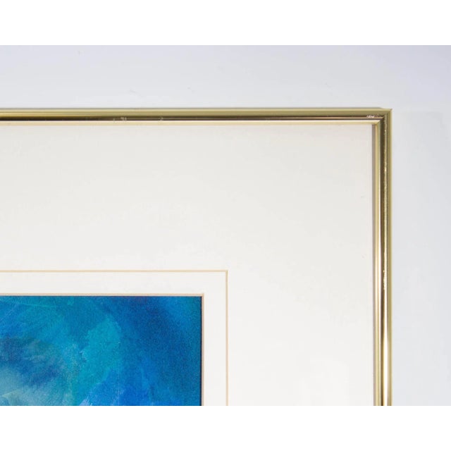 1990s 1999 Abstract Watercolor of Palm Trees by Norma Jean Bruckner For Sale - Image 5 of 7