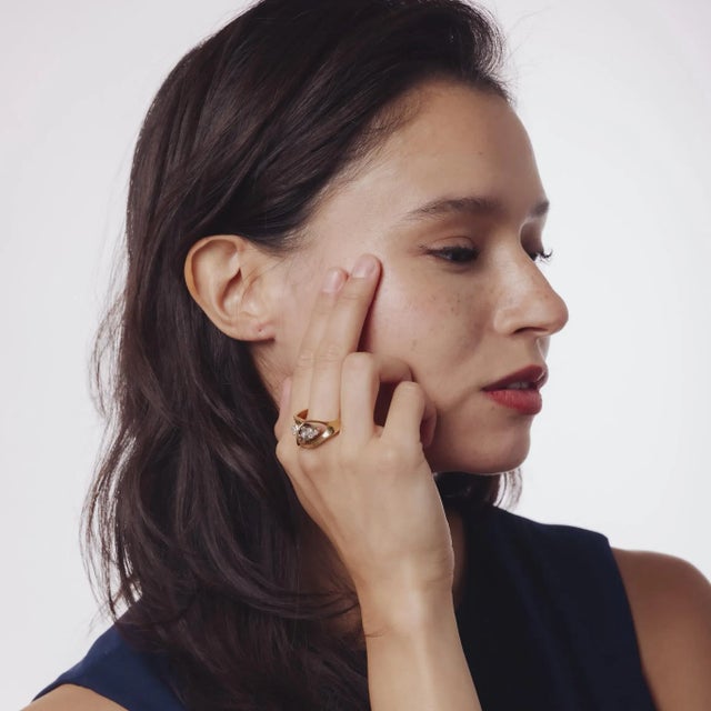 Vintage Diamond 14k Yellow Gold Ring, Size 11.5 For Sale In Los Angeles - Image 6 of 7