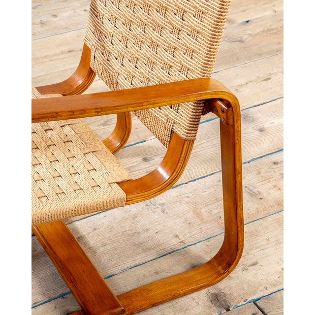 Set of Mod. Lamellar Armchairs, 1940s For Sale - Image 4 of 8