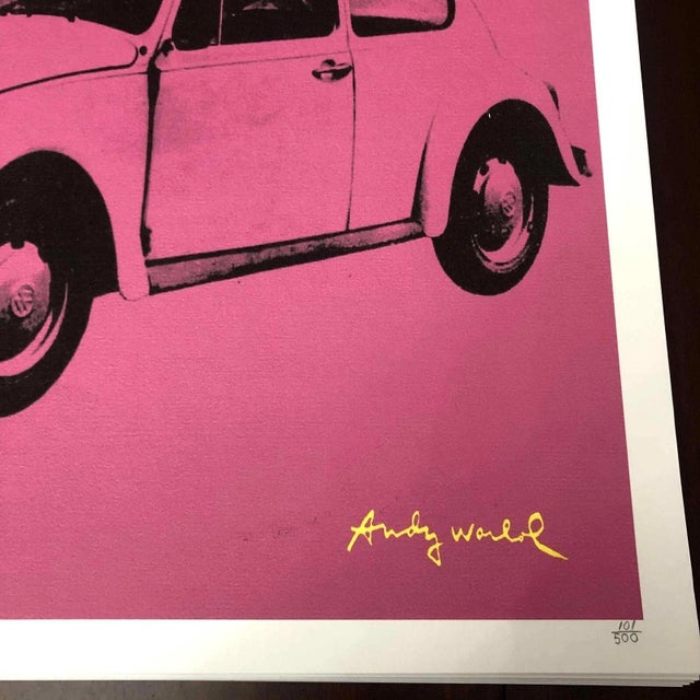 1990s 1990s After Andy Warhol Pink Lithograph "Numbered and Signed on Plate" Lithograph For Sale - Image 5 of 11
