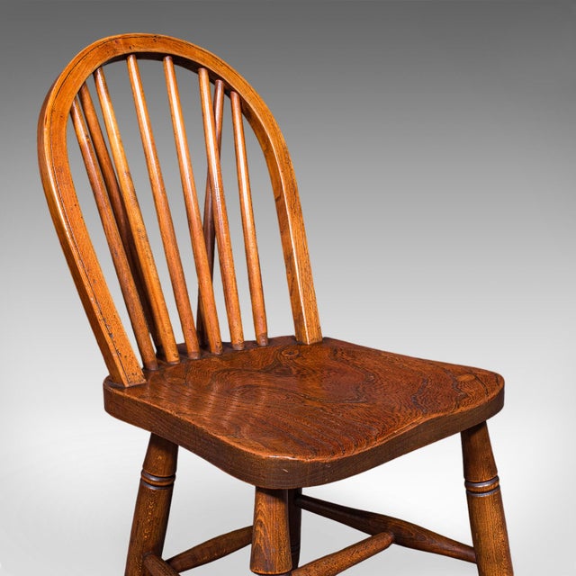Set of 4 Side Chairs, English Hoop Back Seats, Wwii, Broad Arrow, Reception Hall For Sale - Image 9 of 12