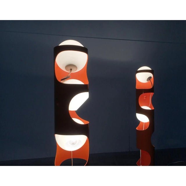 Glass Mid-Century Swiss Space Age Guggerli L3 Floor Lamp by Rosemarie and Rico Baltensweiler for Baltensweiler, Set of 2 For Sale - Image 7 of 18