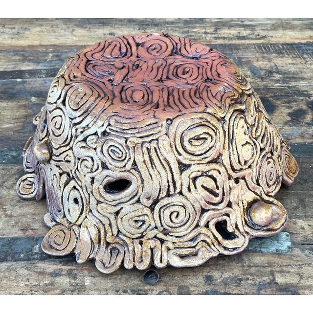 Ceramic Vintage Boho Original Studio Pottery Bowl For Sale - Image 7 of 8