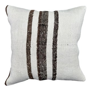Turkish Hemp Pillow Cushion Natural Beige Brown Pillow Cushion Cover 20x20 For Sale