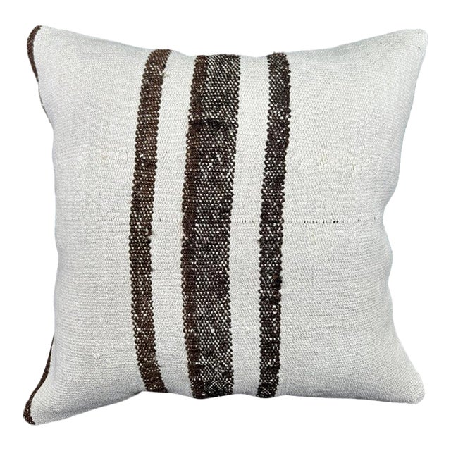 Turkish Hemp Pillow Cushion Natural Beige Brown Pillow Cushion Cover 20x20 For Sale