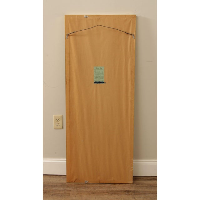 1970s LaBarge Hollywood Regency Gold Faux Bamboo FullLength Mirror