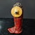 Mid-Century Modern Vintage Shiwan Ceramic Sculpture of Bodhidharma (Da Mo) in Red Robe For Sale - Image 3 of 8