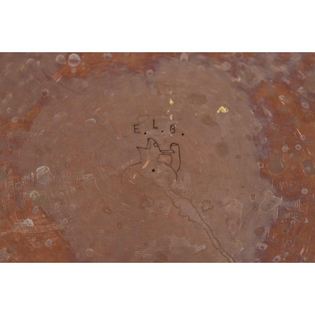 Ramon Ramirez Arts & Crafts Hammered Copper Charger Plate or Tray For Sale - Image 10 of 12