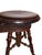 Chocolate 1880s High Back Piano Stool Solid Walnut Glass Ball & Iron Claw Feet For Sale - Image 8 of 8