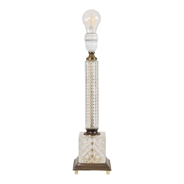 Vintage Glass Table Lamp, 1970s For Sale - Image 3 of 14