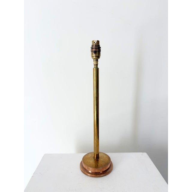 Modern Swedish Modern Table Lamp with Slim Brass Stem, 1950s For Sale - Image 3 of 7