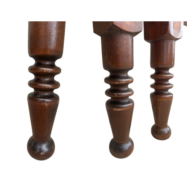 Antique Jenny Lind Spool & Spindle Matching Twin Headboard & Footboard For Sale - Image 11 of 16