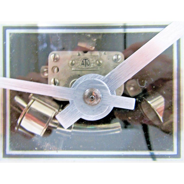Art Deco Ato French Art Deco 1930s Leon Hatot Glass and Bakelite Table Clock For Sale - Image 3 of 13