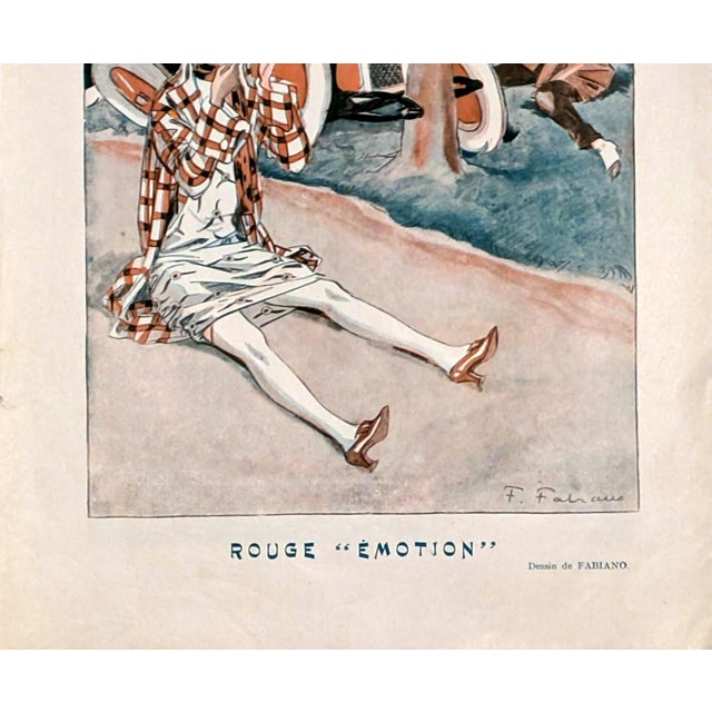 French F. Fabiano 1926 "Premières Réparations" Fantasio Magazine Print For Sale - Image 3 of 3