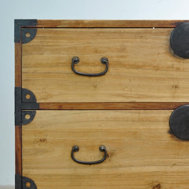 Japanese Tansu Chest of Drawers, 1870 For Sale - Image 9 of 14