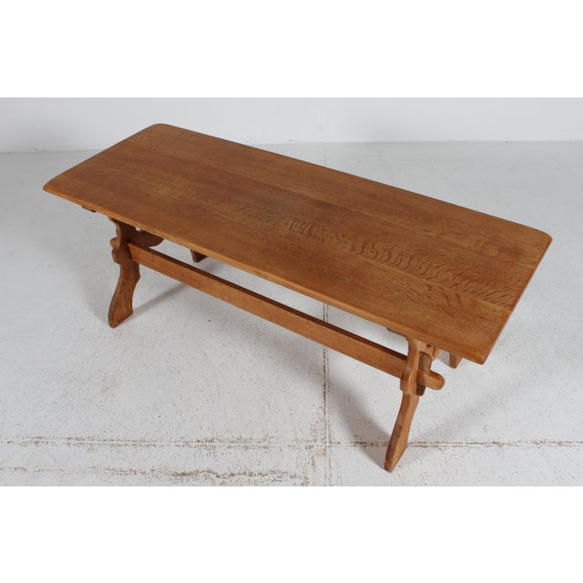 Danish Brutalist Coffee Table in Oak by Axel Einar Hjorth, 1940 For Sale - Image 5 of 12