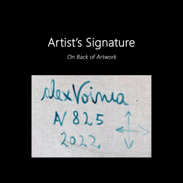 Av_825 - Colorful Textured Contemporary Abstract Painting on Canvas Original Artwork by Alex Voinea For Sale - Image 9 of 9