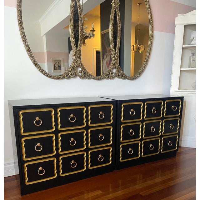 Art Deco Vintage Dorothy Draper Style Espana Dresser Chests - A Pair For Sale - Image 3 of 10