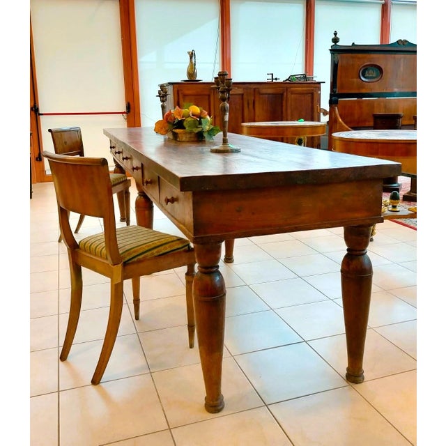 Large Antique 6-Legged Table, Early 1800s For Sale - Image 4 of 6