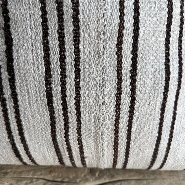 Vintage Rug Pillow Cover With Stripes For Sale In Los Angeles - Image 6 of 7