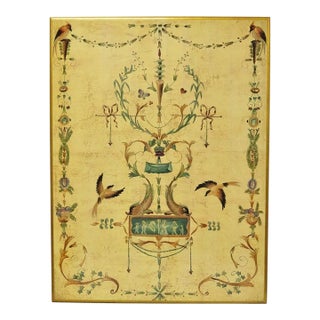 Vintage Ballard Design Neoclassical English Adams Style Printed Wall Art Picture For Sale