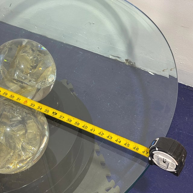 1970s Triple Spherical, Fractured Resin Coffee Table After Pierre Giraudon For Sale In Tampa - Image 6 of 17
