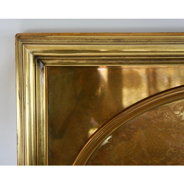 Wood Vintage Mastercraft Brass Wall Mirror For Sale - Image 7 of 10