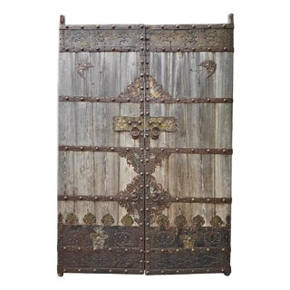 Antique Mongolian Wood Doors For Sale