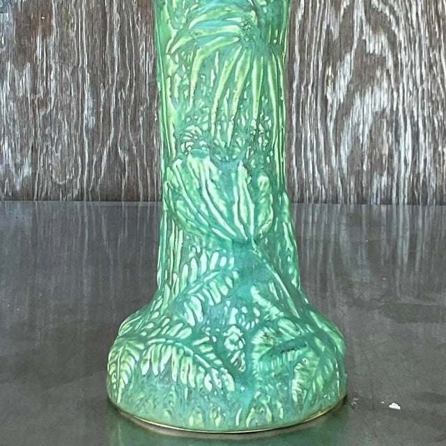Ceramic Vintage Boho Weller Pottery Tall Vase For Sale - Image 7 of 12