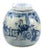 Chinoiserie Blue and White Ginger Jars With Deities For Sale
