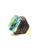 Bochic “Orient” Vintage London Blue Topaz & Orange Sapphire Ring, 18K Gold & Silver For Sale - Image 10 of 15